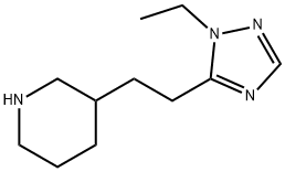 Piperidine, 3-[2-(1-ethyl-1H-1,2,4-triazol-5-yl)ethyl]- Structure