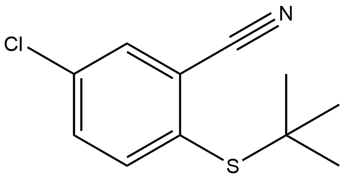 5-Chloro-2-[(1,1-dimethylethyl)thio]benzonitrile Structure