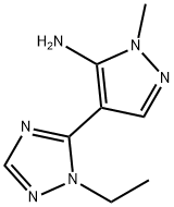 1H-Pyrazol-5-amine, 4-(1-ethyl-1H-1,2,4-triazol-5-yl)-1-methyl- Structure