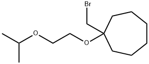 Cycloheptane, 1-(bromomethyl)-1-[2-(1-methylethoxy)ethoxy]- Structure