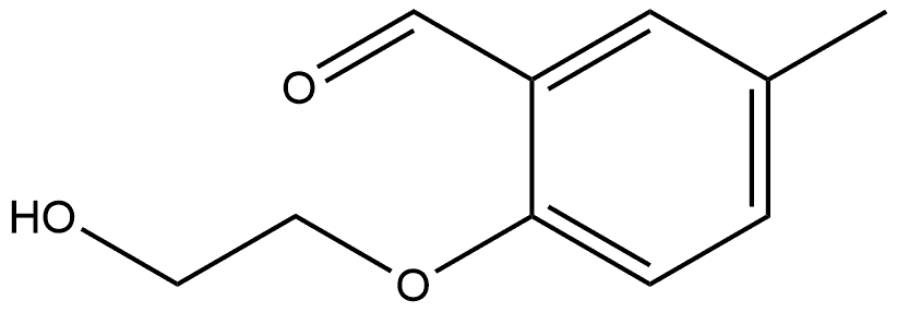 2-(2-Hydroxyethoxy)-5-methylbenzaldehyde Structure