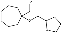 Furan, 2-[[[1-(bromomethyl)cycloheptyl]oxy]methyl]tetrahydro- Structure