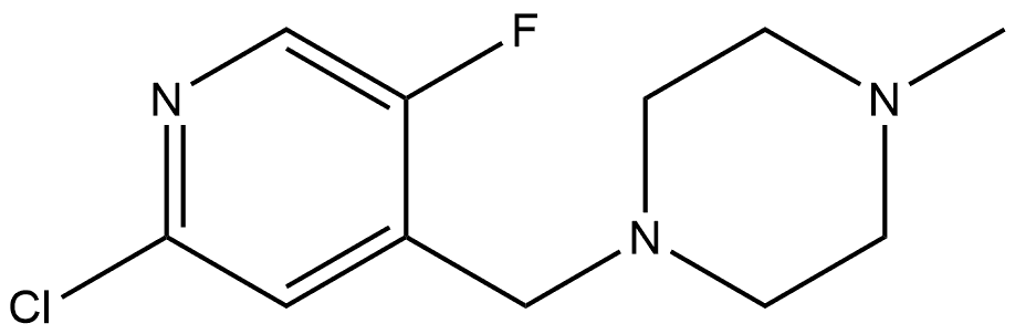 1-[(2-Chloro-5-fluoro-4-pyridinyl)methyl]-4-methylpiperazine Structure