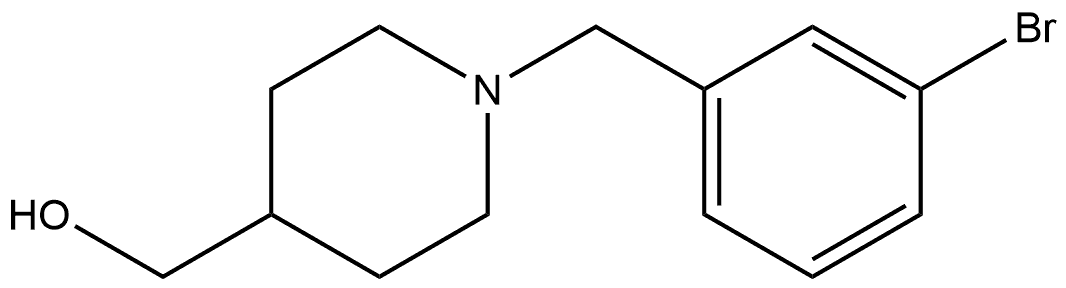 (1-[(3-bromophenyl)methyl]piperidin-4-yl)methanol Structure