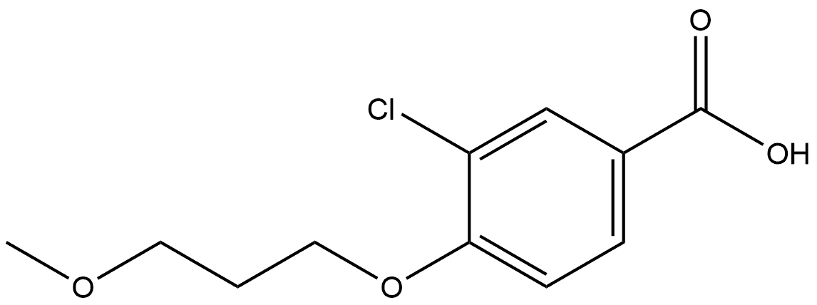 Benzoic acid, 3-chloro-4-(3-methoxypropoxy)- 구조식 이미지