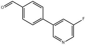 Benzaldehyde, 4-(5-fluoro-3-pyridinyl)- Structure