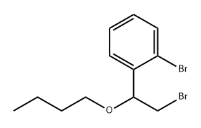 Benzene, 1-bromo-2-(2-bromo-1-butoxyethyl)- 구조식 이미지
