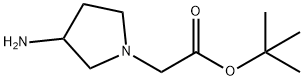 1-Pyrrolidineacetic acid, 3-amino-, 1,1-dimethylethyl ester Structure