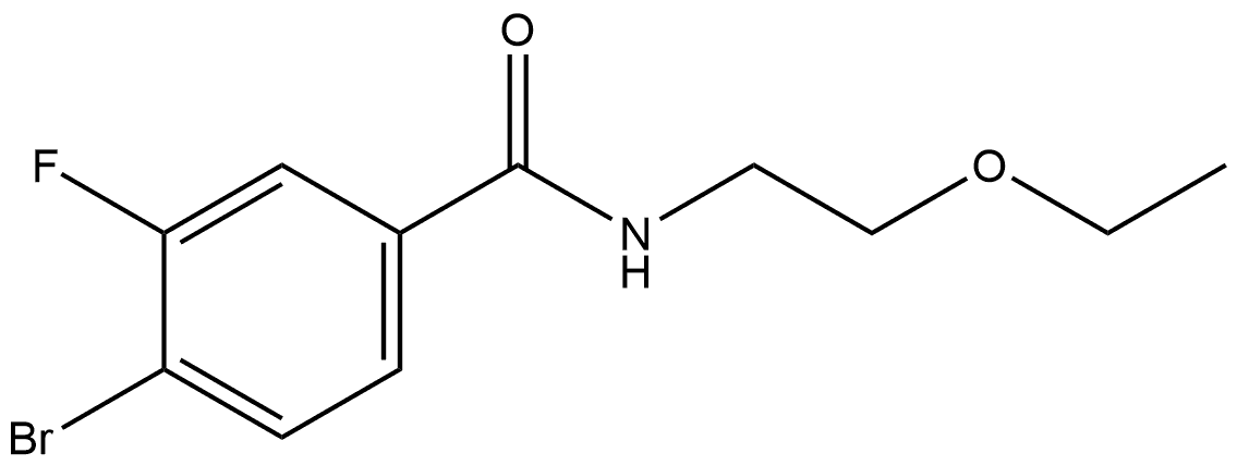 4-Bromo-N-(2-ethoxyethyl)-3-fluorobenzamide Structure