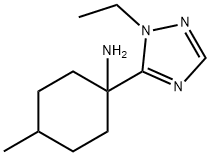 Cyclohexanamine, 1-(1-ethyl-1H-1,2,4-triazol-5-yl)-4-methyl- Structure