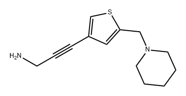 2-Propyn-1-amine, 3-[5-(1-piperidinylmethyl)-3-thienyl]- Structure