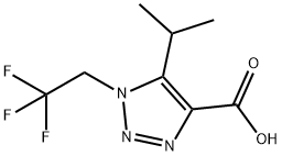1H-1,2,3-Triazole-4-carboxylic acid, 5-(1-methylethyl)-1-(2,2,2-trifluoroethyl)- Structure