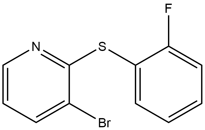 3-Bromo-2-[(2-fluorophenyl)thio]pyridine Structure