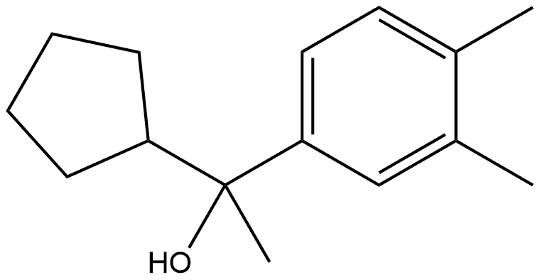 α-Cyclopentyl-α,3,4-trimethylbenzenemethanol Structure