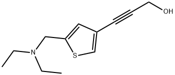 2-Propyn-1-ol, 3-[5-[(diethylamino)methyl]-3-thienyl]- Structure