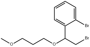 Benzene, 1-bromo-2-[2-bromo-1-(3-methoxypropoxy)ethyl]- Structure