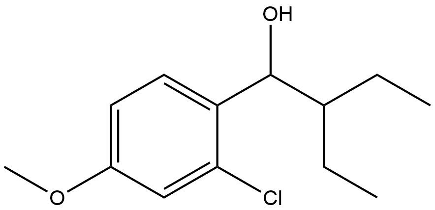 2-Chloro-α-(1-ethylpropyl)-4-methoxybenzenemethanol Structure