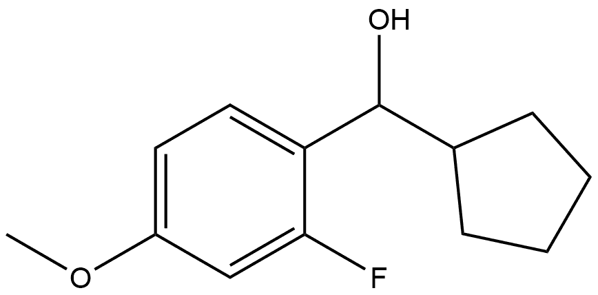 α-Cyclopentyl-2-fluoro-4-methoxybenzenemethanol Structure