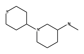 3-Piperidinamine, N-methyl-1-(tetrahydro-2H-thiopyran-4-yl)- Structure