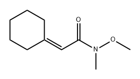 Acetamide, 2-cyclohexylidene-N-methoxy-N-methyl- Structure