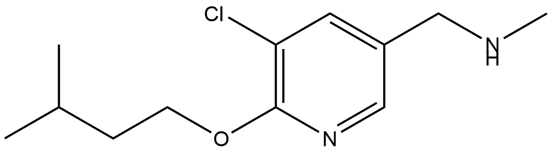 5-Chloro-N-methyl-6-(3-methylbutoxy)-3-pyridinemethanamine Structure