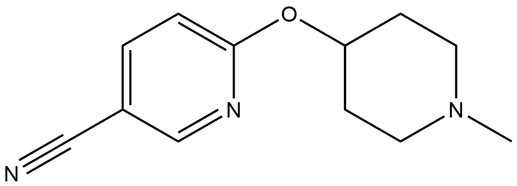 6-[(1-Methyl-4-piperidinyl)oxy]-3-pyridinecarbonitrile Structure