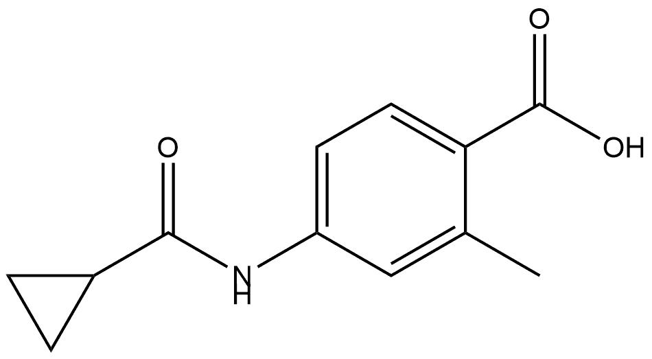 4-[(Cyclopropylcarbonyl)amino]-2-methylbenzoic acid Structure