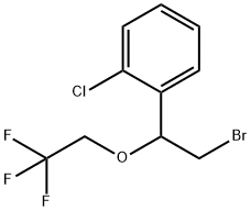 Benzene, 1-[2-bromo-1-(2,2,2-trifluoroethoxy)ethyl]-2-chloro- 구조식 이미지