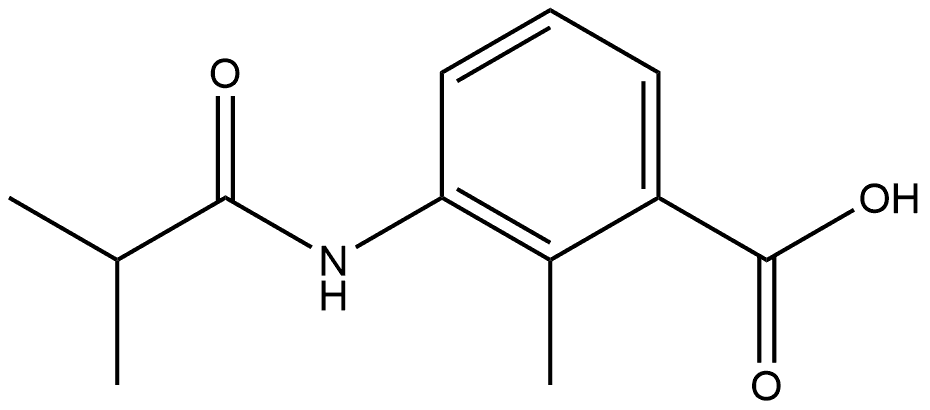 2-Methyl-3-[(2-methyl-1-oxopropyl)amino]benzoic acid Structure