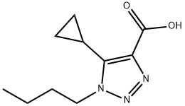 1H-1,2,3-Triazole-4-carboxylic acid, 1-butyl-5-cyclopropyl- Structure