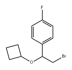Benzene, 1-[2-bromo-1-(cyclobutyloxy)ethyl]-4-fluoro- Structure