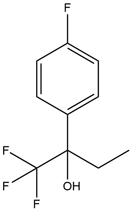 α-Ethyl-4-fluoro-α-(trifluoromethyl)benzenemethanol 구조식 이미지