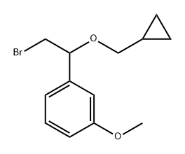 Benzene, 1-[2-bromo-1-(cyclopropylmethoxy)ethyl]-3-methoxy- Structure