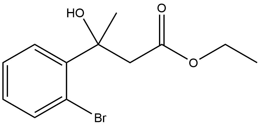 ethyl 3-(2-bromophenyl)-3-hydroxybutanoate Structure