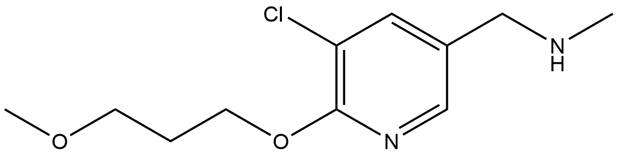 5-Chloro-6-(3-methoxypropoxy)-N-methyl-3-pyridinemethanamine Structure