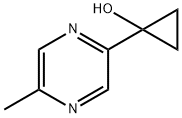 Cyclopropanol, 1-(5-methyl-2-pyrazinyl)- Structure