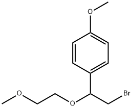 Benzene, 1-[2-bromo-1-(2-methoxyethoxy)ethyl]-4-methoxy- Structure