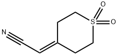 Acetonitrile, 2-(tetrahydro-1,1-dioxido-4H-thiopyran-4-ylidene)- 구조식 이미지