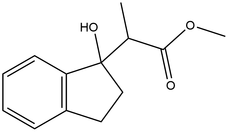 methyl 2-(1-hydroxy-2,3-dihydro-1H-inden-1-yl)propanoate Structure