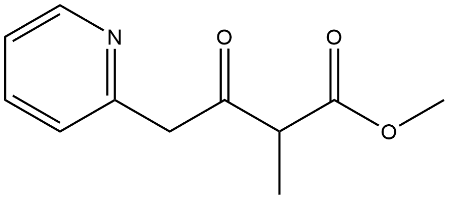 methyl 2-methyl-3-oxo-4-(pyridin-2-yl)butanoate 구조식 이미지