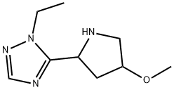 1H-1,2,4-Triazole, 1-ethyl-5-(4-methoxy-2-pyrrolidinyl)- Structure