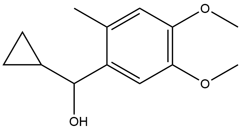 α-Cyclopropyl-4,5-dimethoxy-2-methylbenzenemethanol Structure