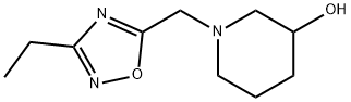 1-[(3-ethyl-1,2,4-oxadiazol-5-yl)methyl]piperidin-3 -ol Structure