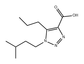 1H-1,2,3-Triazole-4-carboxylic acid, 1-(3-methylbutyl)-5-propyl- Structure