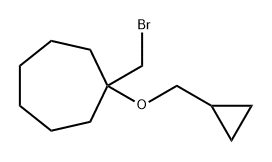 Cycloheptane, 1-(bromomethyl)-1-(cyclopropylmethoxy)- Structure