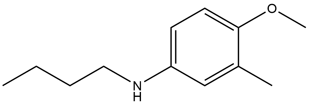 N-Butyl-4-methoxy-3-methylbenzenamine Structure