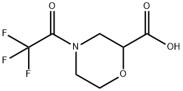 2-Morpholinecarboxylic acid, 4-(2,2,2-trifluoroacetyl)- Structure