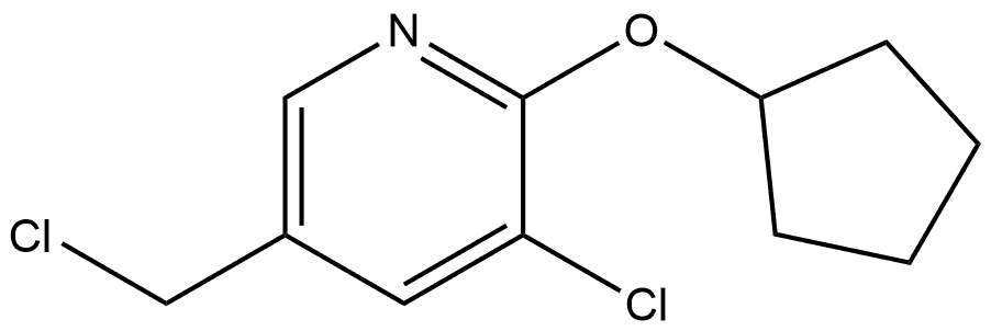 3-Chloro-5-(chloromethyl)-2-(cyclopentyloxy)pyridine Structure