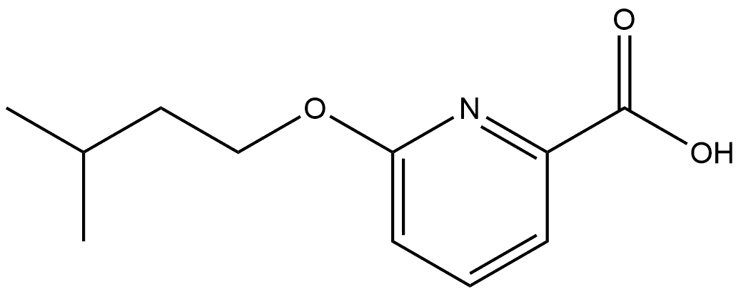 6-(3-Methylbutoxy)-2-pyridinecarboxylic acid Structure