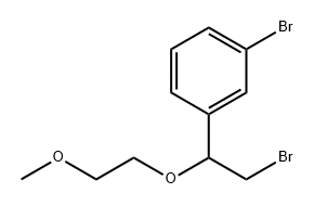 Benzene, 1-bromo-3-[2-bromo-1-(2-methoxyethoxy)ethyl]- Structure